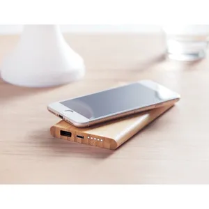 Arena Bamboo Eco-Friendly <b>Wireless</b> <b>Powerbank</b> Promotional Gadgets - Product Image 3