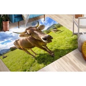 Alfombra con Diseño de Cabeza de Ganado, Alfombra de Granja, Alfombra con Diseño de Vaca, Alfombra con Diseño de Animales, Alfombra de Lujo, Alfombra Estampada, Alfombra Delgada No Tejida - Product Image 1