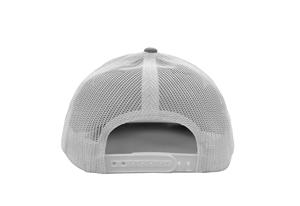 Chapeaux de camionneur unis 100% tissu en coton tissu OEM personnalisé gris chiné/blanc chapeaux de camionneur casquette de sport - Product Image 4