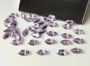 Haute qualité fait à la main naturel rose améthyste Marquise coupe pierres précieuses à facettes 3x6mm-5x10mm pour la fabrication de bijoux prix de gros - Product Image 5