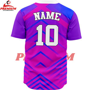 เสื้อกีฬาเบสบอล Raglan ติดกระดุมโพลีเอสเตอร์สำหรับ100% คุณสมบัติระบายอากาศได้ดีไซซ์พิเศษ - Product Image 2