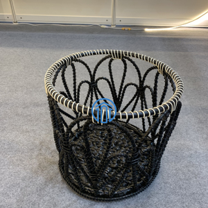 Meilleures ventes Nouveau design Panier rond en rotin Noir naturel Panier de rangement fait à la main au Vietnam - Product Image 5