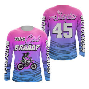 Maillots de Motocross et VTT à Manches Longues, Design OEM, Vente en Gros, Personnalisables par Sublimation - Product Image 2
