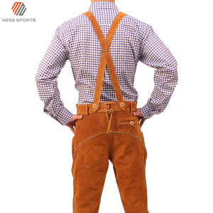 Lederhosen en cuir véritable sur mesure pour hommes, vente en gros, longueur genou, séchage rapide, respirant, pantalon décontracté pour l'Oktoberfest - Product Image 2