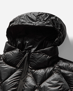 Custom Logo Men's Winter <b>Jacket</b> Hooded Windproof <b>Waterproof</b> Bubble <b>Padded</b> Quilted Black Nylon Shell Casual Plus Size Wholesale - Product Image 3