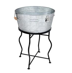 High quality <b>galvanized</b> wine <b>tub</b> with stand standard design bar ware wine bucket for hot selling wine <b>tub</b> at best price - Product Image 1