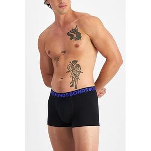 Men's Classic <b>Boxer</b> Briefs 3-Pack Mid-Rise Underwear Knitted Cotton-Blend Anti-Bacterial Breathable Everyday Comfort <b>Black</b> - Product Image 1
