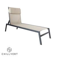 Chaise longue de jardin Palermo avec appui-tête | Chaises d'extérieur | Mobilier d'extérieur prêt à expédier depuis l'Espagne