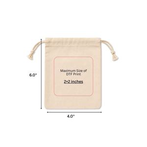Bolsa con Cordón de Algodón Orgánico Biodegradable de 4x6 Pulgadas, 150 GSM, Impresa con Serigrafía para Pulseras, Aceites Esenciales, Relojes y Manualidades - Product Image 6