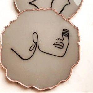 Super vente forme sous-verres ensemble haute demande classique Table décorative résine napperon écologique longue durée résine haut choix - Product Image 1