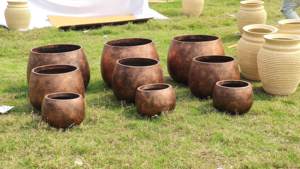 Maceta rústica de alta calidad, gran diseño clásico, fibra de vidrio FRP para el hogar, jardín al aire libre, guardería Artificial - Product Image 3