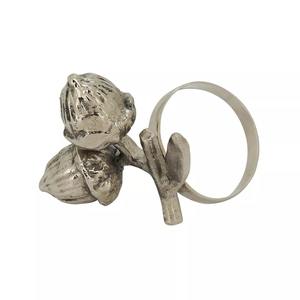 Qualité supérieure Achat direct du fabricant indien Rond de serviette en or design feuilles de blé en métal pour la décoration de table - Product Image 6