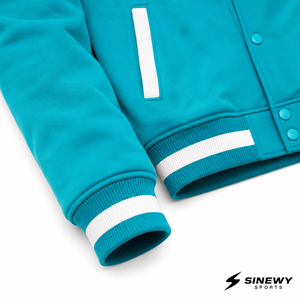 SINEWY SPORTS Blouson aviateur unisexe en cuir coupe-vent avec nom et numéro personnalisés brodés, en toile, style vintage - Product Image 6