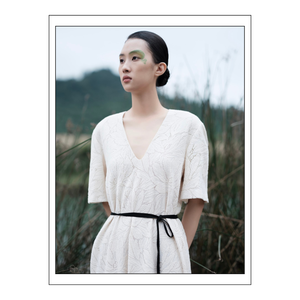 Precio de fábrica Vestidos de mujer para damas de oficina Embalaje personalizado Dilys Vestido recto Algodón orgánico Whiteant Fabricante de Vietnam - Product Image 1