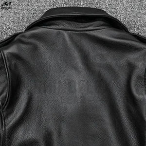 Chaqueta de Cuero Transpirable de Alta Calidad Hecha a Medida con Logotipo Frontal Personalizado para Hombre, Forro de Lana de Lona para Invierno, Informal - Product Image 6