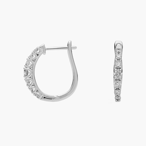 Classique élégant étincelant 10K or Moissanite diamant boucles d'oreilles à la mode tous les jours et cadeau de mariage pour les femmes boucles d'oreilles créoles fines - Product Image 3