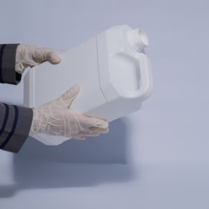 Bidón de Plástico de 5L, Recipiente de Embalaje Reforzado con Tapa de Rosca, Asa Portátil, Cubeta Plana para Productos Químicos - Product Image 1