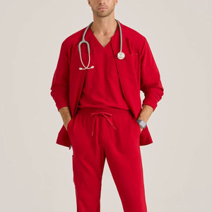 Chaqueta médica transpirable de color sólido Diseño personalizado Streetwear Chaqueta médica - Product Image 4