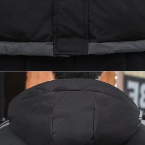 Manteau d'hiver thermique épais unisexe à capuche, coupe-vent, en laine/polyester, personnalisable, parka tendance, coupe ample et ajustée - Product Image 5