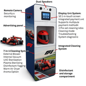 Máquina Expendedora de secado de limpieza de cascos comercial avanzada de Singapur Nuevo equipo de tecnología de niebla atomizada eléctrica - Product Image 2