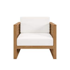Chaise longue Haven, design moderne minimaliste léger, confortable, en teck massif, pour l'extérieur, pour les hôtels, les patios et les restaurants - Product Image 1