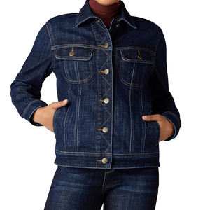 Chaqueta vaquera de mujer Premium Oversized Fit Casual Denim Jean Coat Fall Wear Chaqueta vaquera abotonada - Product Image 1