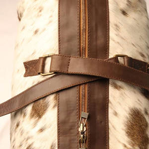 Material duradero a prueba de viento de cuero de vaca bolsas de lona precio al por mayor de los hombres de estilo vintage de cuero de vaca bolsas de lona - Product Image 3