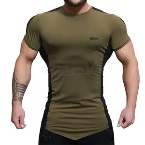 OEM & ODM Manufacturer's Lightweight Quick-Dry Cotton-Polyester T-Shirt Short Sleeve Running Fitness Men's Muscles Tee Xxs Size