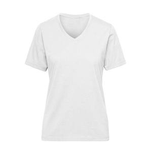 Camiseta de algodón transpirable para mujer con cuello en V y manga corta - Product Image 5