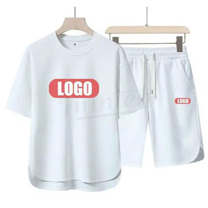 Vente en gros de dernière mode T-shirt et short personnalisés Ensemble pour hommes à des prix abordables Été pour hommes Ensemble jumeau 2 pièces pour hommes Ensemble de short de jogging - Product Image 5