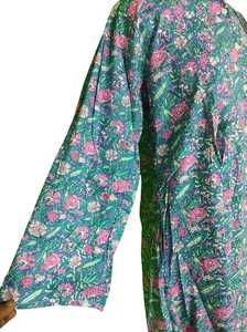 L xl भारतीय कपास लंबे पोशाक पुष्प हाथ ब्लॉक मुद्रित बोहेमियन ग्रीष्मकालीन पहनने - Product Image 2