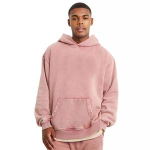 Nouveau sweat à capuche oversize en molleton français 100% coton uni teint, imprimé à l'écran, broderie, homme, haute qualité, hiver - Product Image 5