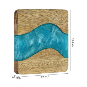 Posavasos de Té Cuadrados de Diseño Bohemio Hechos a Mano con Tablero MBF, Ecológicos, de 4x4 Pulgadas, Accesorios Decorativos de Alta Calidad para la Cocina del Hogar - Product Image 4