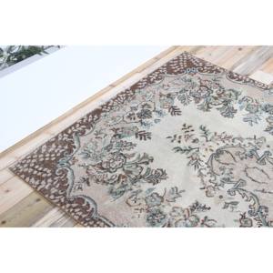 Alfombra Turca Grande de 4.8x8.5 pies, Alfombra Vintage Marrón con Diseño Floral de Lana - Product Image 5