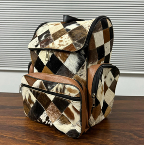 Mochila de pañales de viaje de piel de vaca pura Correa de cuero genuino Cierre de cremallera de estilo occidental Forro de moda desmontable - Product Image 4