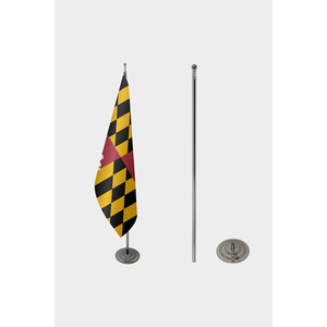 Maryland Custom Indoor <b>Flag</b> 3x5ft Digital Printing Aluminum <b>Pole</b> Pennant Cotton/Polyester Cloth - Product Image 2