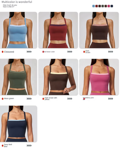 Débardeur de yoga moulant sans dos personnalisé pour femme, en polyester tricoté écologique, respirant et à séchage rapide, idéal pour la gym, la course et le fitness - Product Image 6