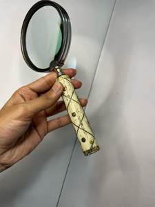 Lupa de latón antigua Vintage 10X lupa de madera hecha a mano producto artesanal de Metal Premium - Product Image 2