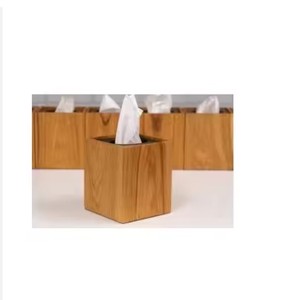 Caja de pañuelos de madera de acacia Caja de pañuelos faciales de madera de diferentes tamaños para baño Oficina a precio al por mayor - Product Image 4
