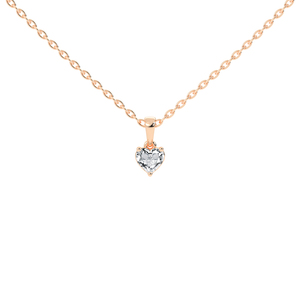 AIPO-080 Collier classique avec diamants étincelants pour femme en or jaune platine ou en or blanc et or rose - Product Image 5