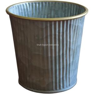 Macetas de Metal populares, macetas de flores de forma redonda, jardín de granja con acabado rojo, maceta de flores decorativa para exteriores - Product Image 6