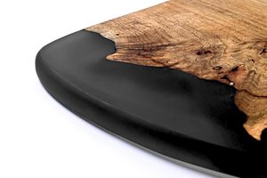 Tabla de quesos de madera rellena de resina verde claro estilo ecológico elegante moderno, superventas, decoración de utensilios de cocina, bloque de cortar - Product Image 4