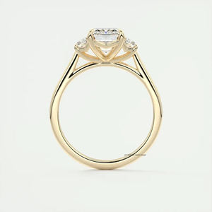 แหวนเพชรโมอิสสามชิ้นที่ได้รับแรงบันดาลใจจาก4.07สไตล์วินเทจประดับด้วยหินสามชิ้นที่ตกแต่งด้วยรูปทรงสี่เหลี่ยมคางหมูแหวนเจ้าสาวคลาสสิกสำหรับเป็นของขวัญ - Product Image 4