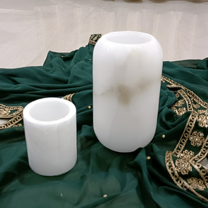 Soporte de vela de piedra de ónix blanco de alabastro de calidad premium moderno Opciones de diseño personalizado Precio al por mayor Venta caliente para Navidad - Product Image 2