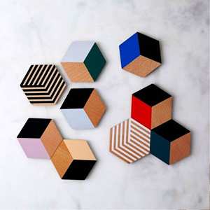 791 Hot Selling Wooden <b>Marble</b> Resin Customized Coaster Set with Natural & Customized Color Made in India - Product Image 2