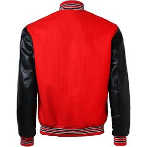 Fabricants OEM Logo personnalisé Écussons Lettre Baseball Jacket 100% coton Hommes recadrée Broderie Varsity Jacket Puff Casual - Product Image 2