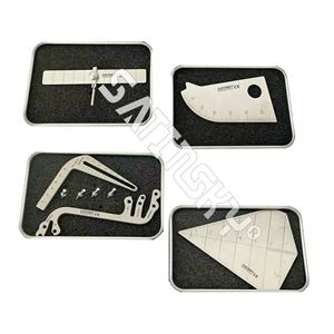 Juego de 9 Uds de calibre de palpador Dental de alta precisión, medición de dientes Flexible, instrumentos quirúrgicos de implantes dentales Rul HMO - Product Image 5