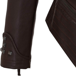 Chaqueta de cuero negro de manga larga para hombre con servicio OEM 2025, cierre de cremallera, venta al por mayor - Product Image 6