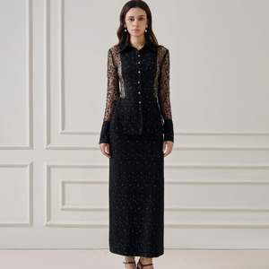 เสื้อลูกไม้ลูเซียลูกไม้ประดับคริสตัลคอเสื้อออกแบบโลโก้ได้ตามต้องการส่งตรงจากผู้จำหน่ายในเวียดนาม - Product Image 2