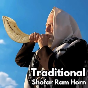 Corne de bélier naturelle sculptée Shofar avec un son unique à moitié poli et une finition naturelle pour un style d'amour - Product Image 3